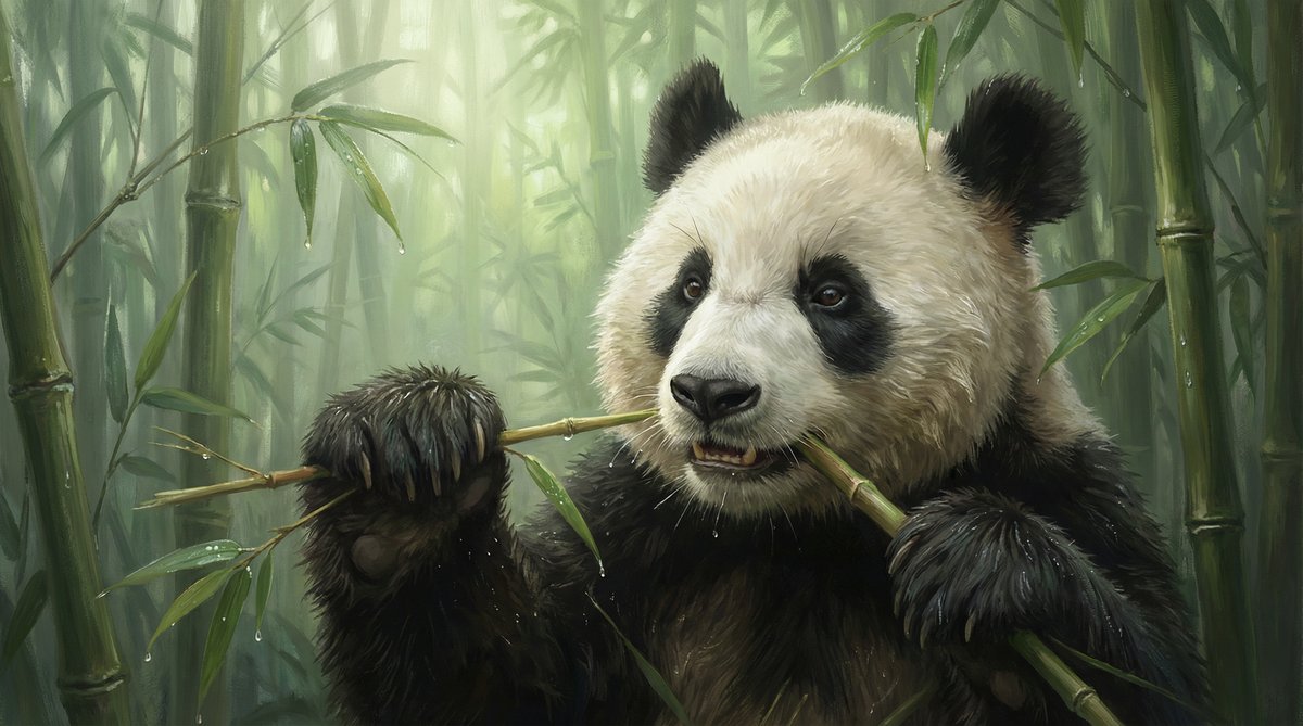 蜜桃传媒国宝大熊猫竹林觅食视频